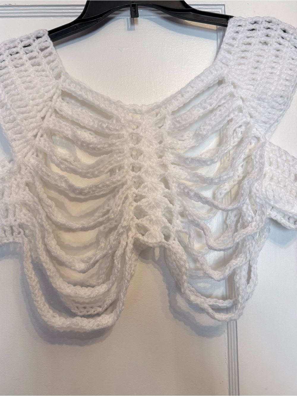 Crochet skeleton crop top